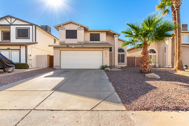 view of front of house featuring a garage