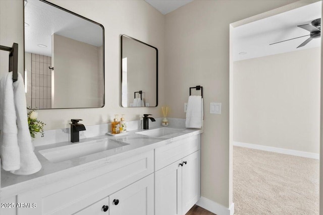 2559 E Broadway Rd, Phoenix, AZ 85040 - full bathroom featuring double vanity and a ceiling fan