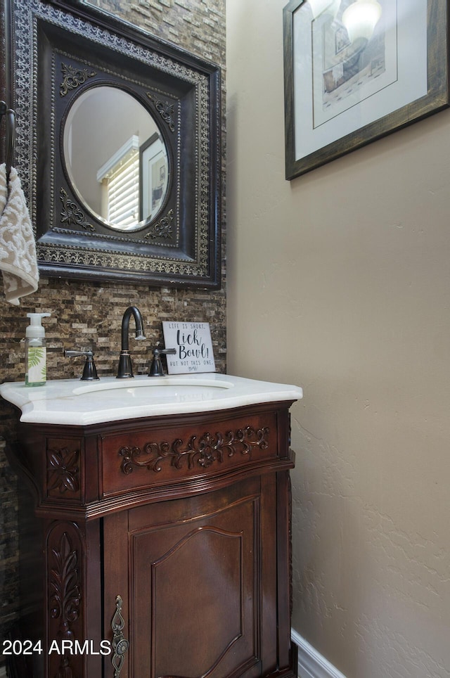 bathroom featuring vanity