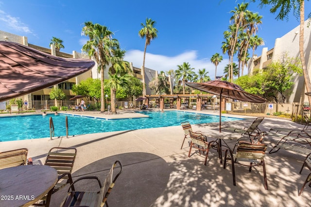 view of pool with a patio