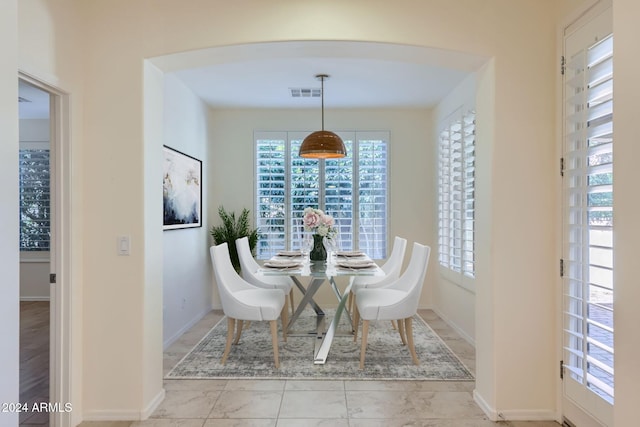 view of dining room