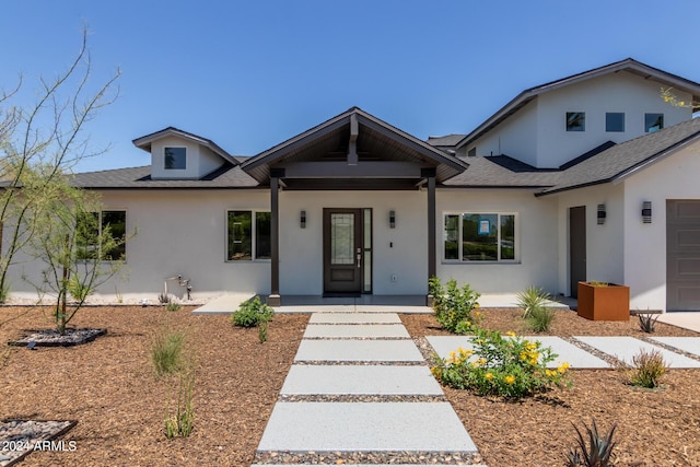 view of front of home featuring covered porch