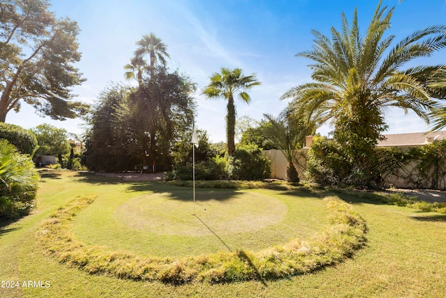 view of home's community with a lawn