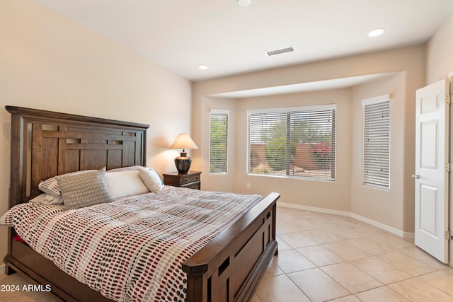 view of tiled bedroom