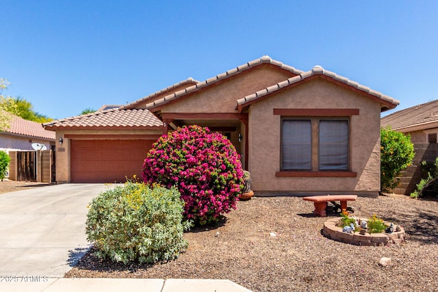12838 W Desert Mirage Dr, Peoria, AZ 85383 - view of front of house with a garage, stucco siding, concrete driveway, and a tile roof