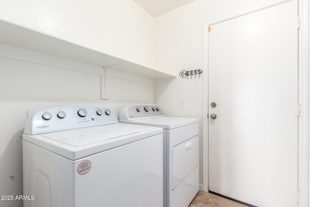 laundry area with laundry area and washing machine and dryer