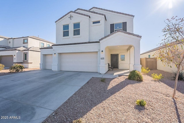 view of front of home featuring a garage