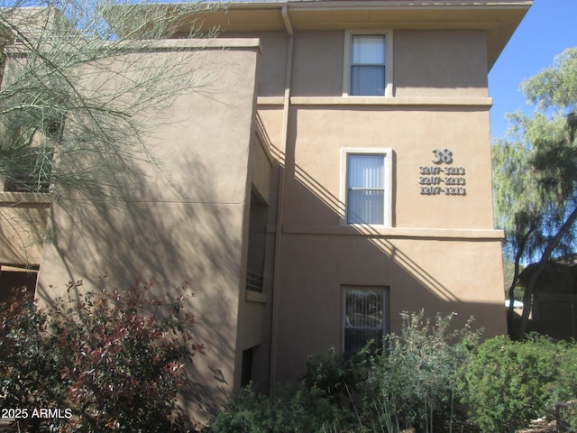 view of property exterior featuring stucco siding