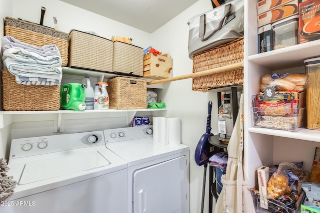 washroom with washer and clothes dryer