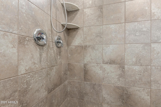 details with tiled shower