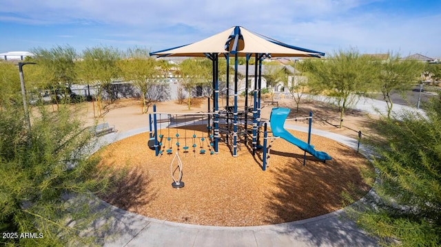 communal playground with fence