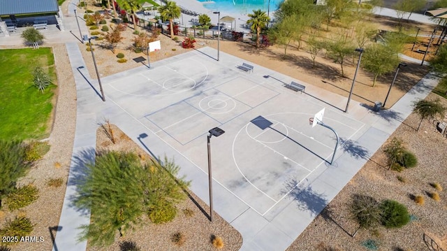 view of basketball court with community basketball court