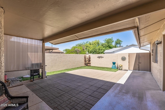 view of patio / terrace with a fenced backyard
