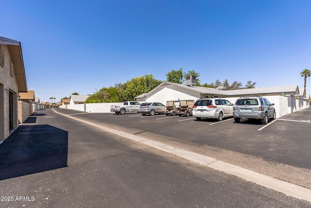 view of uncovered parking lot