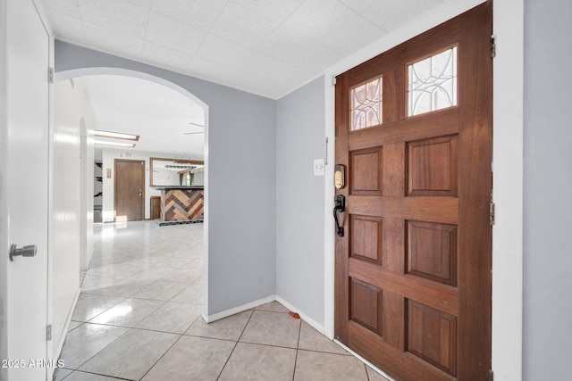 6217 W Orange Dr, Glendale, AZ 85301 - entryway with arched walkways and light tile patterned floors