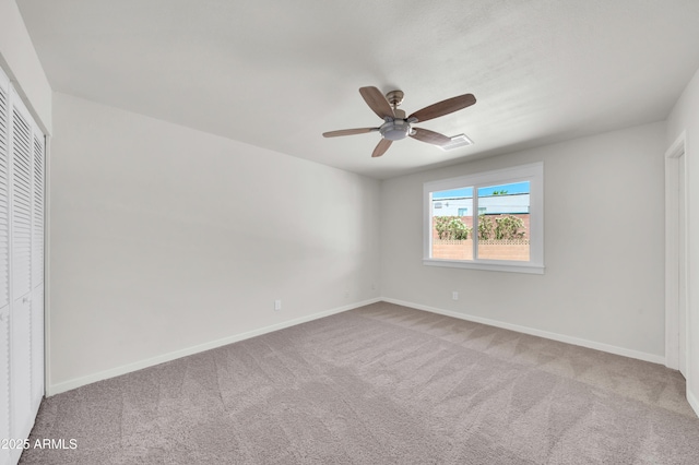 8146 N 17th Dr, Phoenix, AZ 85021 - unfurnished bedroom with carpet floors, a closet, baseboards, and ceiling fan