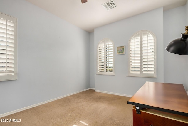 4453 S Huachuca Way, Chandler, AZ 85249 - unfurnished office with carpet floors and a ceiling fan