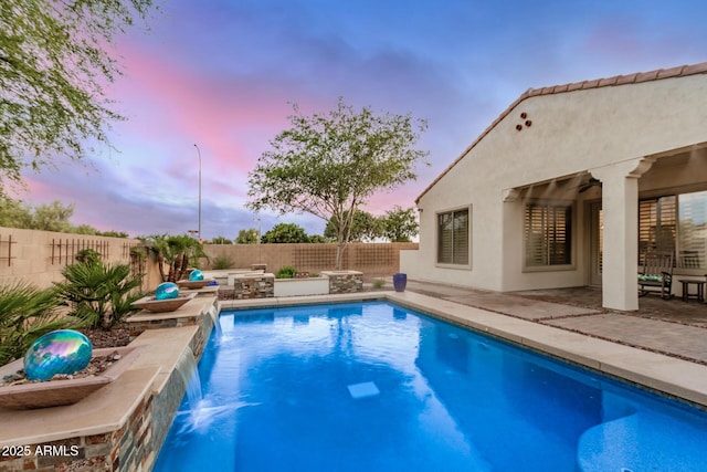 4453 S Huachuca Way, Chandler, AZ 85249 - view of swimming pool featuring a patio and a fenced backyard
