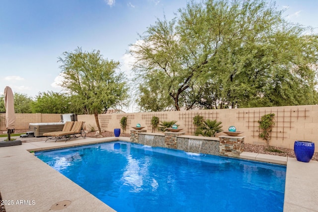 4453 S Huachuca Way, Chandler, AZ 85249 - view of swimming pool featuring a patio area and a fenced backyard