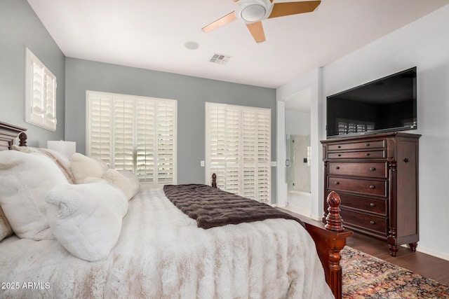 4453 S Huachuca Way, Chandler, AZ 85249 - bedroom featuring wood finished floors and ceiling fan