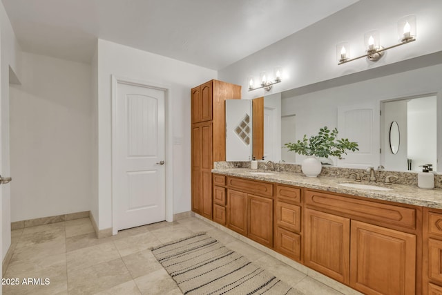 bathroom with vanity