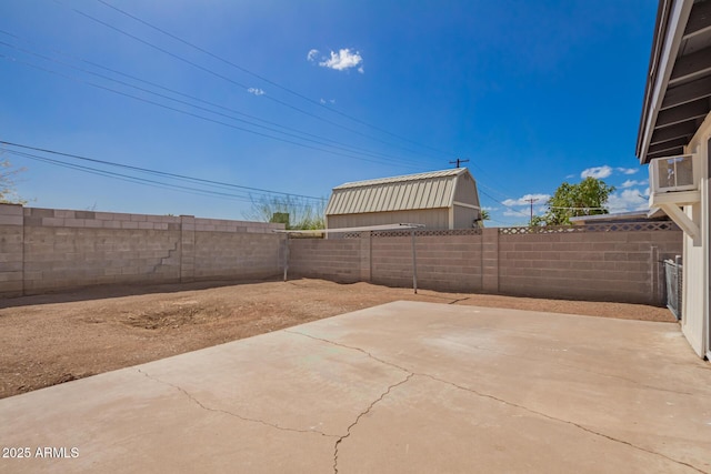 view of patio with a fenced backyard