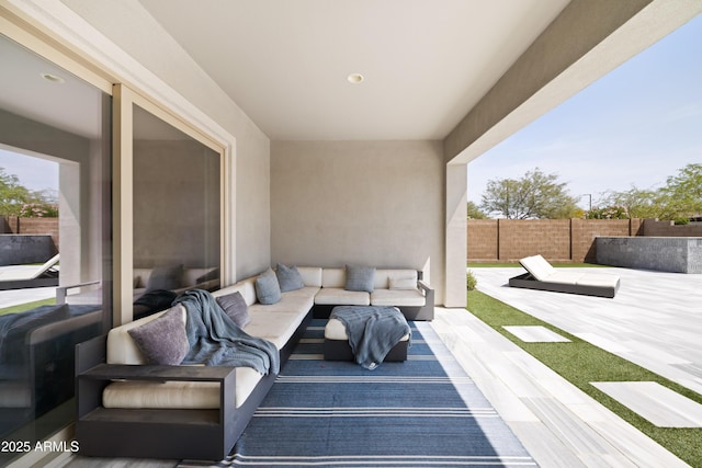 22421 N 34th St, Phoenix, AZ 85050 - view of patio / terrace featuring fence and an outdoor living space