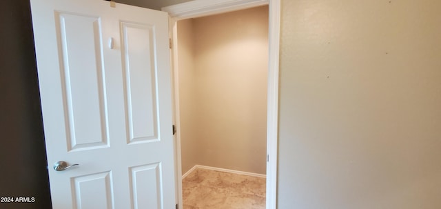 interior space featuring light tile patterned flooring