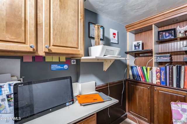 home office featuring built in desk