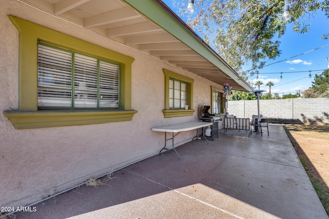 view of patio featuring area for grilling