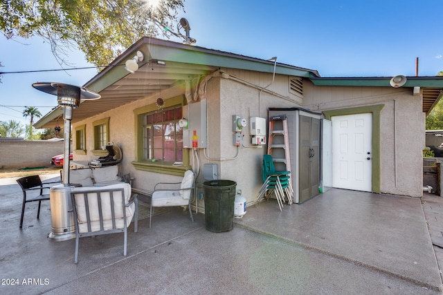 back of house featuring a patio area