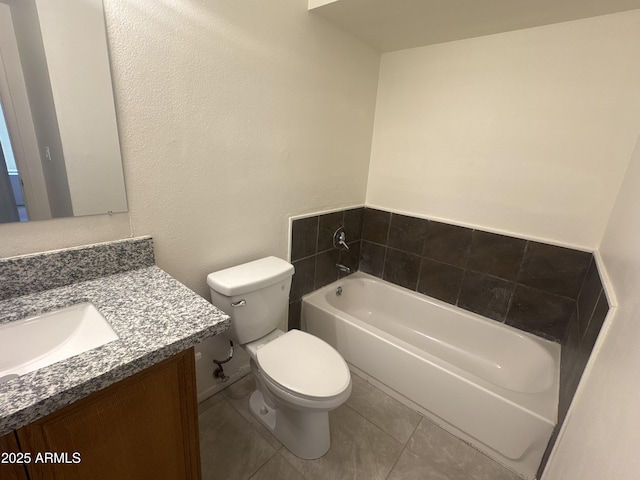 6605 N 46th Ln, Glendale, AZ 85301 - full bathroom with toilet, a bath, vanity, and tile patterned flooring
