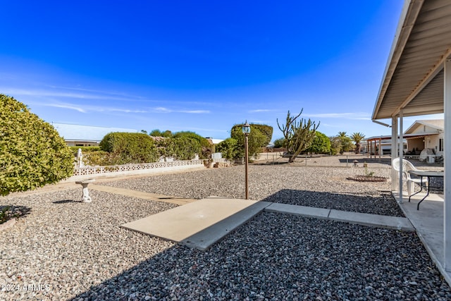 view of yard with a patio area