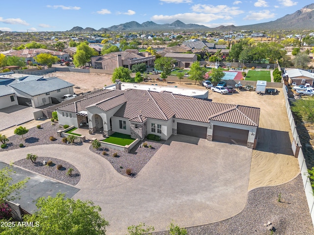 10448 E Glencove St, Mesa, AZ 85207 - aerial view with a residential view and a mountain view