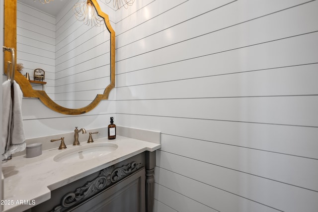 10448 E Glencove St, Mesa, AZ 85207 - bathroom featuring wood walls and vanity