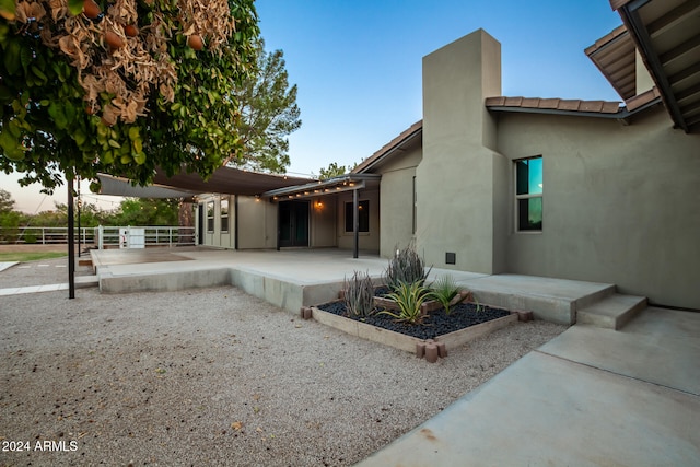 exterior space with a patio area