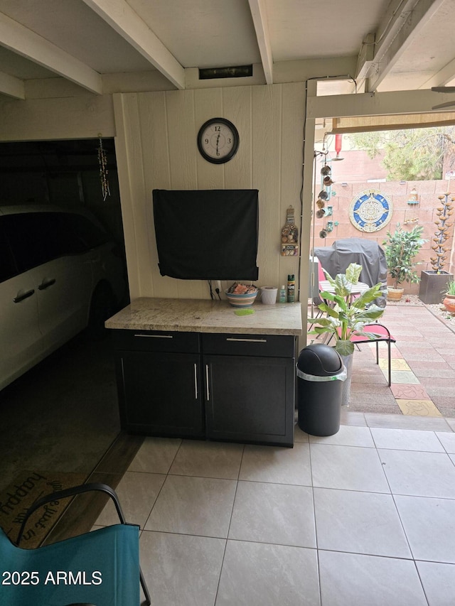 view of patio featuring exterior kitchen