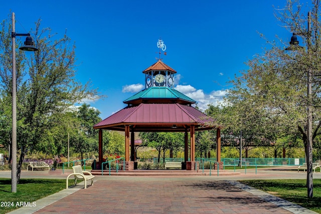 view of home's community with a gazebo