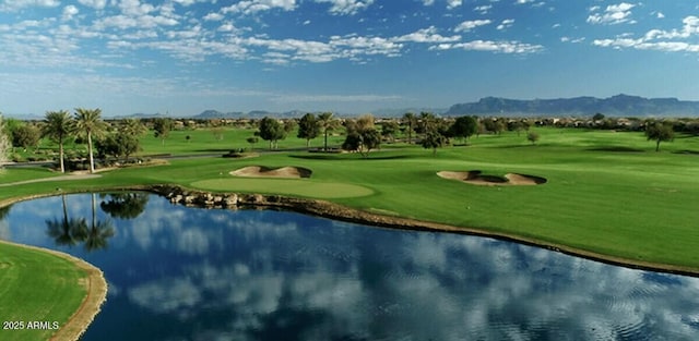 210 E Bergamot Ln, Queen Creek, AZ 85140 - view of community featuring a water and mountain view, golf course view, and a lawn