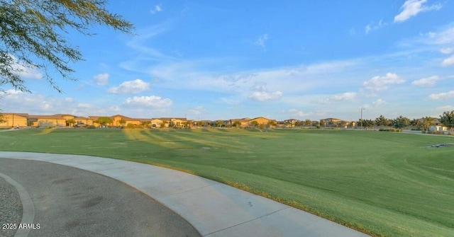 view of community featuring a lawn