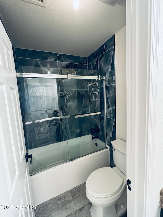 1853 N Rowen Cir, Mesa, AZ 85207 - full bath featuring combined bath / shower with glass door and a textured ceiling