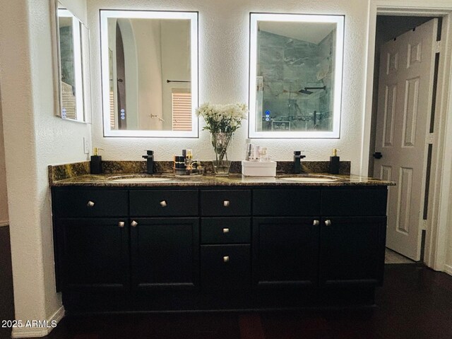 1853 N Rowen Cir, Mesa, AZ 85207 - bathroom with double vanity and a shower
