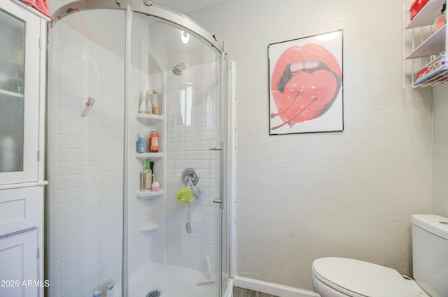 1853 N Rowen Cir, Mesa, AZ 85207 - bathroom featuring toilet and a shower stall