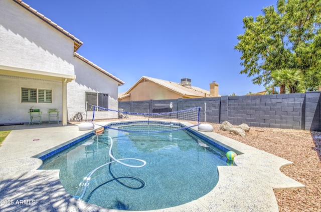1853 N Rowen Cir, Mesa, AZ 85207 - view of swimming pool featuring a fenced backyard and a patio