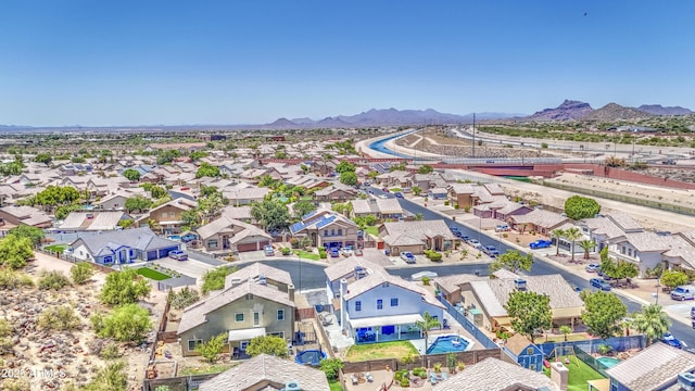 1853 N Rowen Cir, Mesa, AZ 85207 - aerial view of residential area with a mountain backdrop