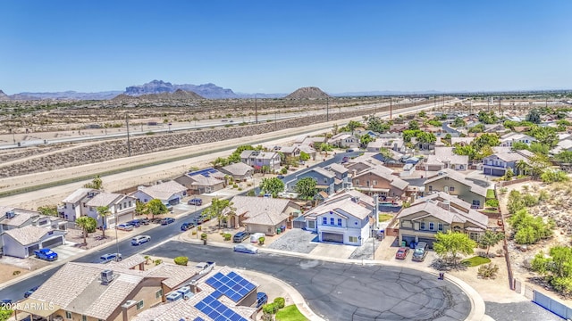 1853 N Rowen Cir, Mesa, AZ 85207 - aerial view of residential area featuring a mountain backdrop