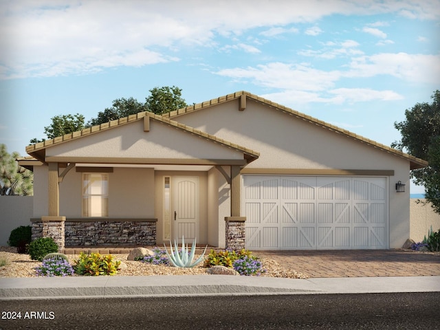 view of front of house featuring a garage