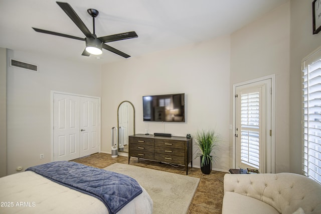 1217 S Longmore Ct, Chandler, AZ 85286 - bedroom with baseboards and a ceiling fan
