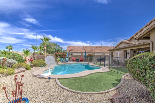 1217 S Longmore Ct, Chandler, AZ 85286 - view of pool featuring a fenced backyard and a patio