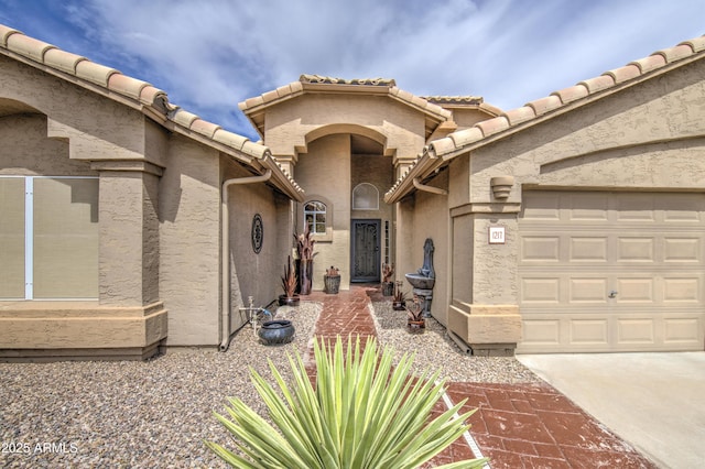 1217 S Longmore Ct, Chandler, AZ 85286 - view of front facade with a garage, stucco siding, and a tile roof